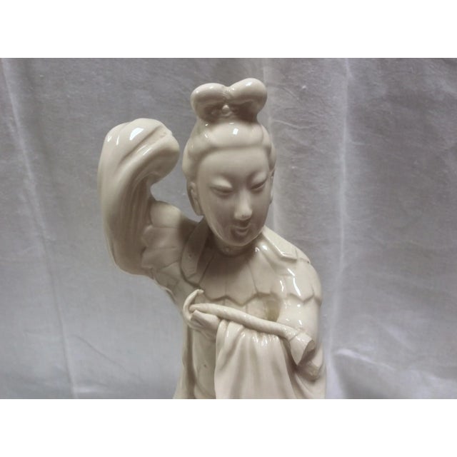 Antique Chinese Blanc De Chine Porcelain Figures - a Pair For Sale - Image 11 of 11