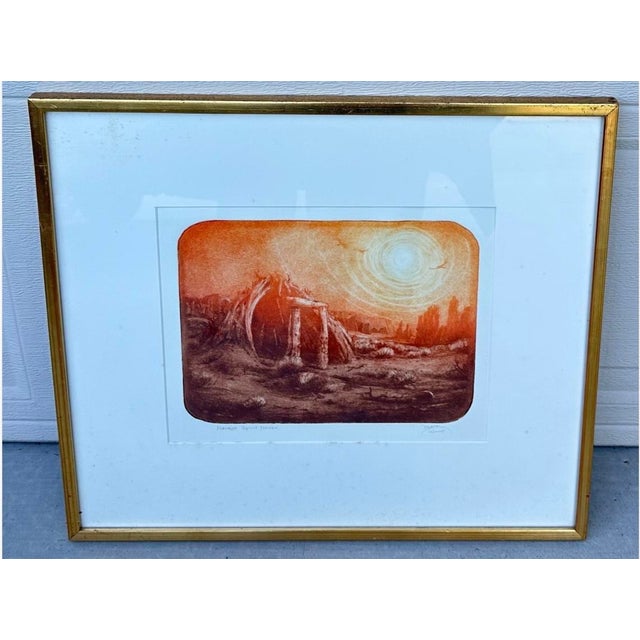 "Navajo Spirit House" by Roy Purcell (Artist’s Proof) – Framed Native American Artwork Description: “Navajo Spirit House”...