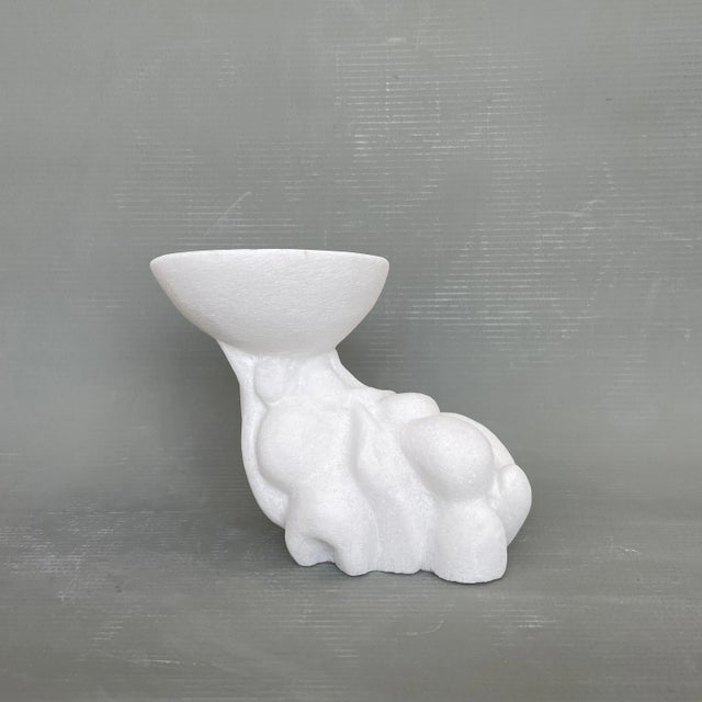 Round Hand Carved Marble Vessel by Tom Von Kaenel For Sale - Image 4 of 6