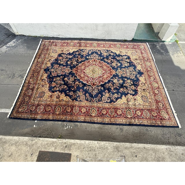 11ft 10in × 15ft 4in Persian Sarouk Area Rug For Sale - Image 4 of 12