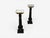 Hollywood Regency, Marble Top Pedestals, Ebonized Wood, Bronze, France, 1960s For Sale - Image 10 of 11