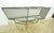 French style console table base made of wrought iron, painted green and gold. The base can be attached to the wall for...