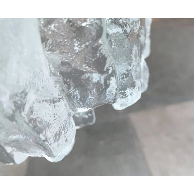 Mid-Century Ice Glass Chandelier from Kalmar For Sale - Image 9 of 18