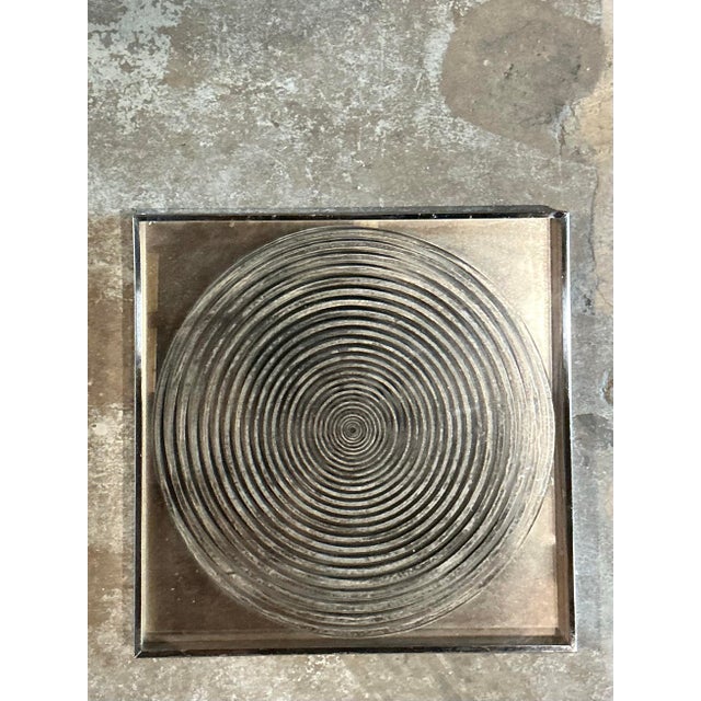Vintage Geometric Metal and Mirror For Sale - Image 10 of 14