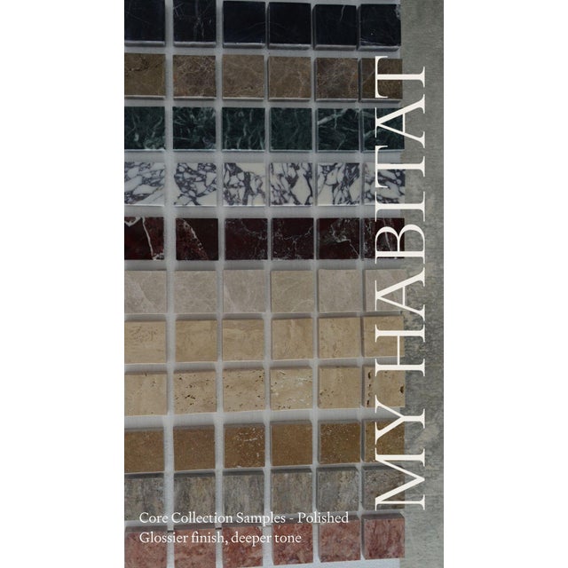 Stone Silver Travertine Round Bellini Style Dining Table by My Habitat Design For Sale - Image 7 of 8