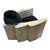 1970s Pair of Art Deco Club Chairs Silver Leaf Over Wood With Black Velvet Seat For Sale - Image 4 of 5