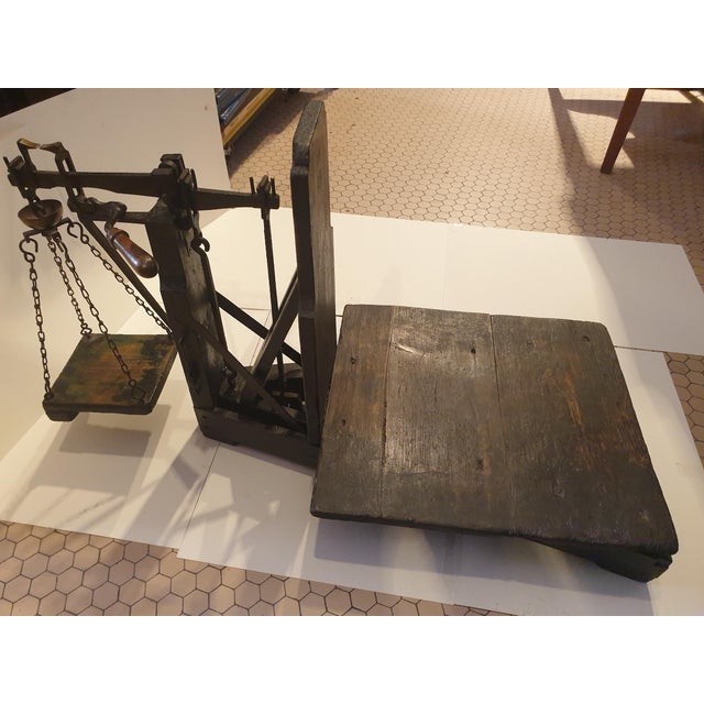 Wood Vintage Decima Scale in Cast Iron, 1920s For Sale - Image 7 of 7
