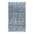 5x8 Hand-Knotted Wool Linear Blue Blocks Geometric Modern Carpet Rug For Sale