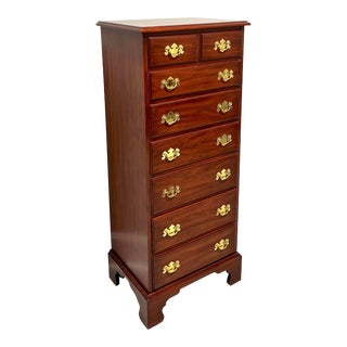 Henkel Harris 155 24 Solid Wild Black Cherry Chippendale Semainier Lingerie Chest For Sale