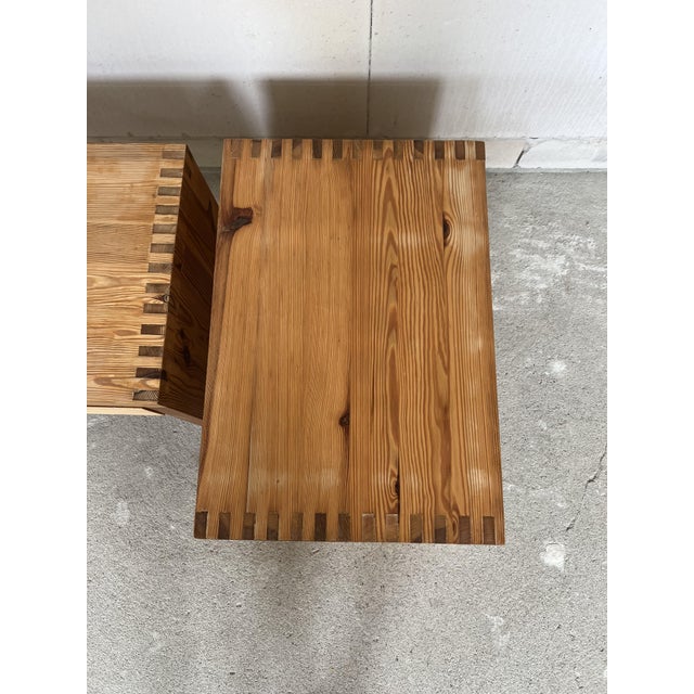 Wood Pine Nightstands from Ate van Apeldoorn, Netherlands, 1970s, Set of 2 For Sale - Image 7 of 9
