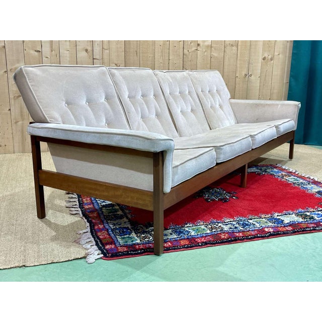 Scandinavian 4-Seater Sofa in Teak, 1970s For Sale - Image 9 of 15