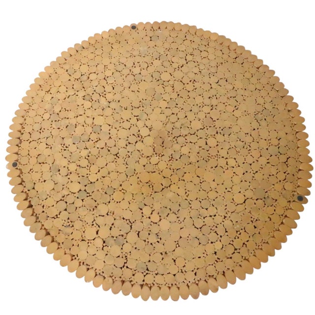 Yellow Sheaf of Wheat Form Bamboo Coffee Table by McGuire For Sale - Image 8 of 14