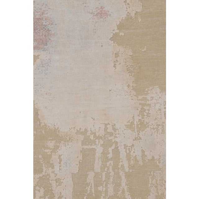 Rug & Kilim’s Modern Abstract Rug, Cream White and Ivory With Painterly Pattern For Sale In New York - Image 6 of 8