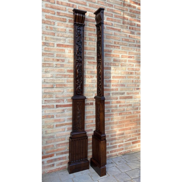 Antique Carved Oak Panels, Set of 2 For Sale - Image 13 of 18