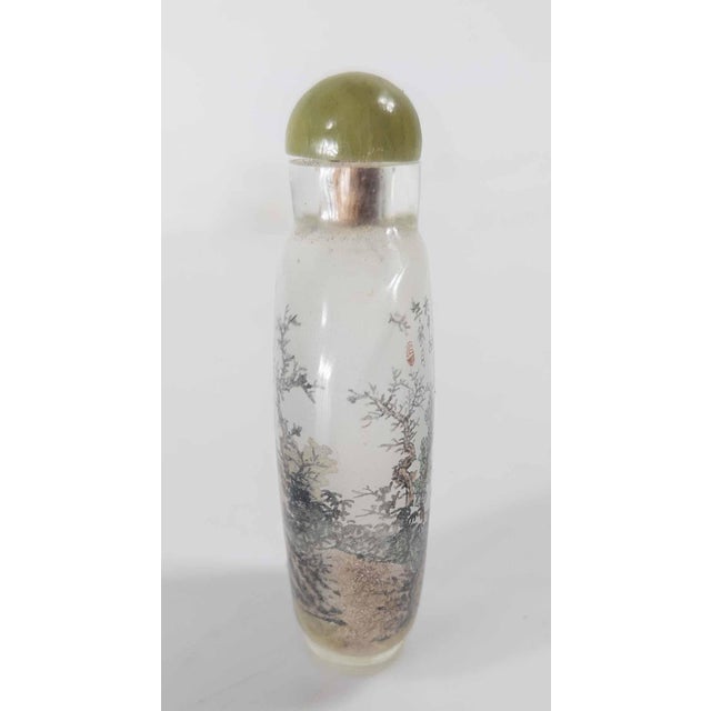 Late 20th Century Mid-Century Chinese Inside Reverse Painted Snuff Bottle, Signed For Sale - Image 5 of 10