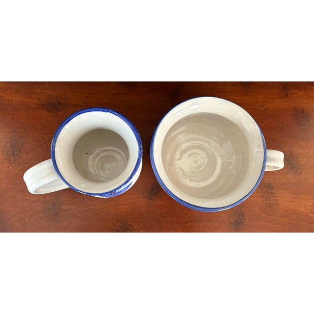 Late 20th Century Cagle Road Nautical Coastal Pitcher and Mug Set With Lighthouse and Sailboat- Set of 2 For Sale - Image 4 of 7