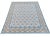 Handmade Cotton Vegetable Dyed White, Sky Blue and Tan Star and Gingham Rug - 8'x10' For Sale - Image 9 of 10