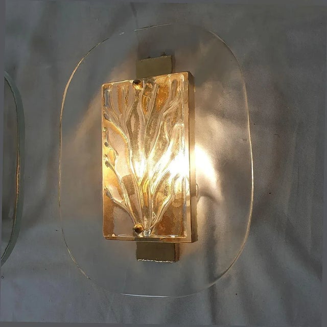 1970s Mid-Century Modern Murano Glass Sconces 70s - A Pair For Sale - Image 5 of 9