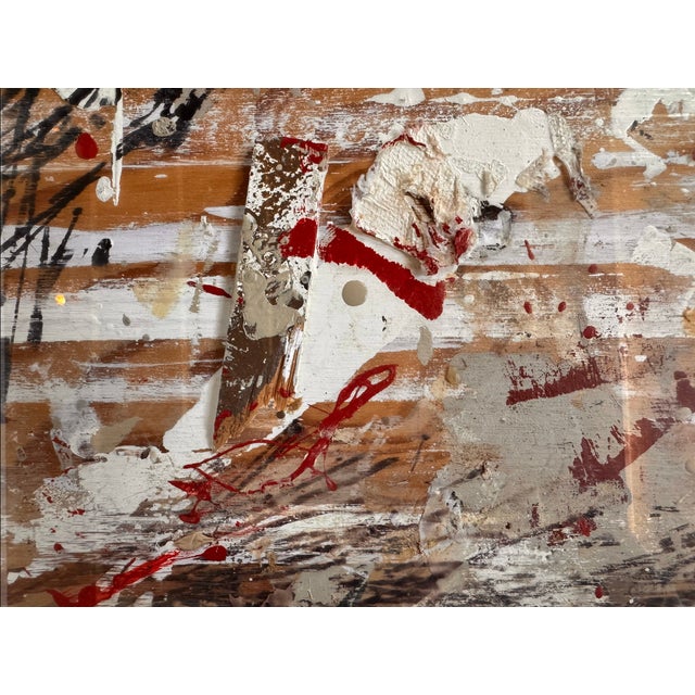 2010s Assemblage on Layered Plywood, Mixed Media Painting by J. Rogers 2010 For Sale - Image 5 of 13