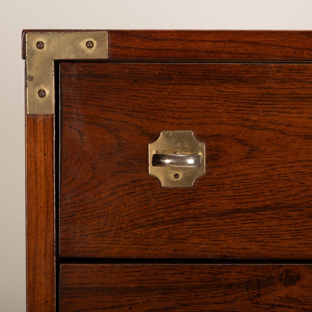 Vintage 1970s Bernhardt Campaign Style Lingerie Chest Dresser W/ Brass Hardware For Sale - Image 11 of 14