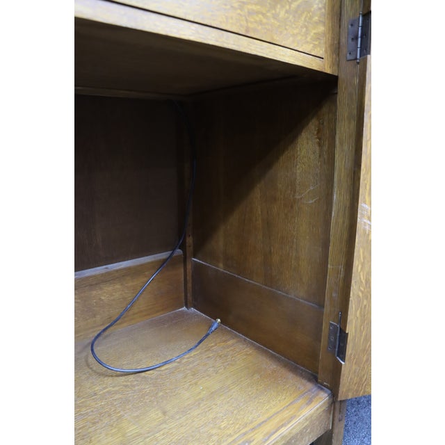 Stickley Mission Oak Entertainment Center / Cabinet, Arts & Crafts Style For Sale - Image 13 of 18