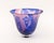 David Jacobson (American, b. 1952) Art Glass Centerpiece Bowl, frosted glass in blue and pink etched with geometric shapes...