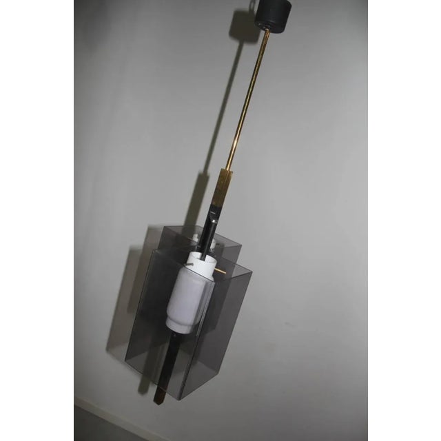 Minimalist Italian Chandelier from Stilux, 1950s For Sale - Image 6 of 10