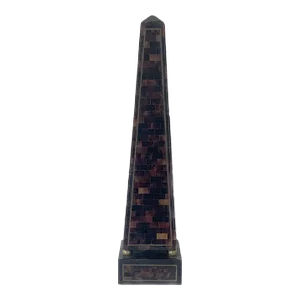 1980s Maitland-Smith Tessellated Horn Obelisk