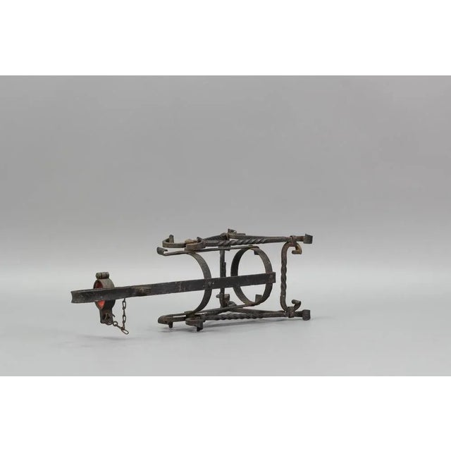 Vintage German Wrought Iron Bottle Cradle Pourer, 1970s For Sale - Image 16 of 18