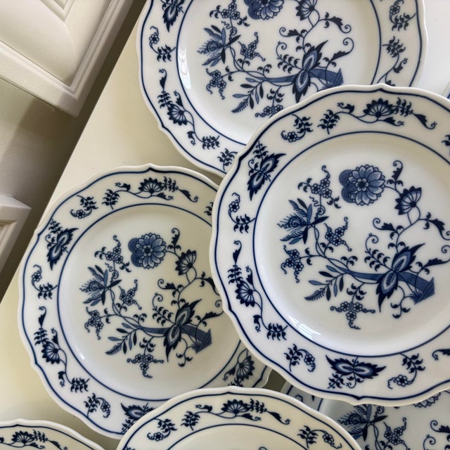 Vintage Blue Danube Porcelain Salad/Dessert Plates, Set of 8. Featuring the iconic blue and white onion pattern design,...