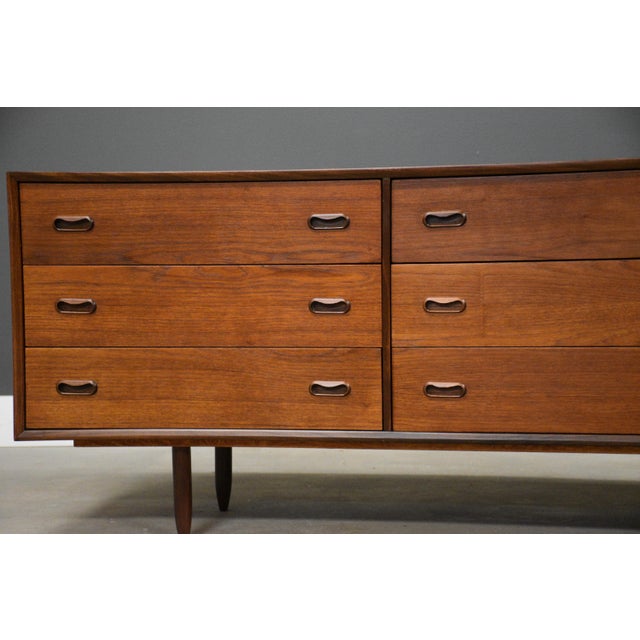 1960s Danish Modern 84" Long Teak Dresser For Sale - Image 9 of 10