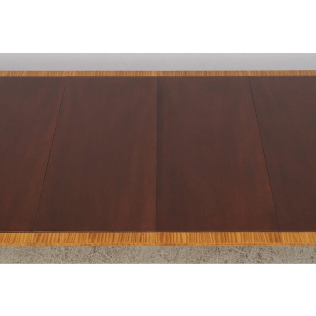 Baker Collectors Edition Banded Mahogany Dining Table For Sale - Image 9 of 16