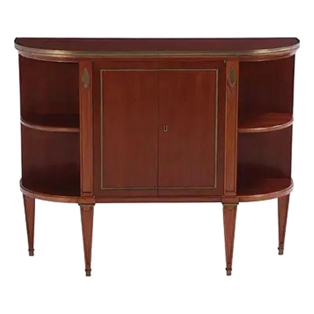 Mid Century Jansen Style Mahogany Server For Sale