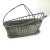 Vintage Handmade Woven Silverplate Wine Bottle Basket For Sale In Portland, ME - Image 6 of 11