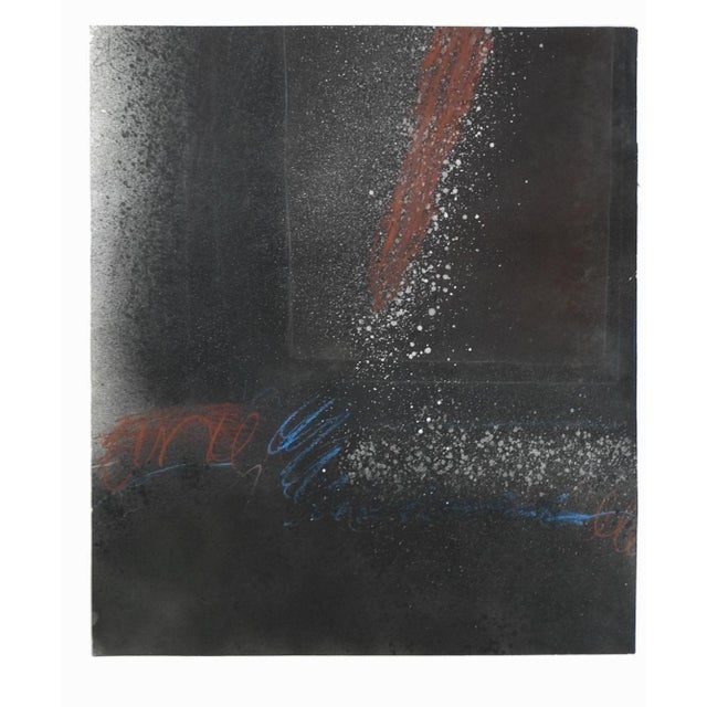 Vintage 1970s Dark Abstract Painting For Sale In Seattle - Image 6 of 6