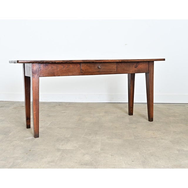 French 19th Century Oak Single-Drawer Server For Sale - Image 9 of 11