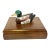 1980s Vintage Arts & Crafts Adirondack Rustic Duck Playing Card Box - 2 Decks Included For Sale