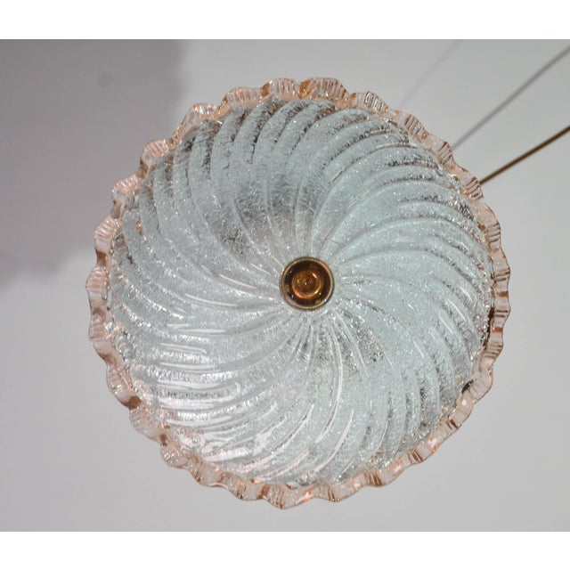 1970 Italian Lady Pink Murano Glass Ceiling Fixture, Murano For Sale - Image 11 of 12