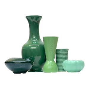 Symphony in Green Ceramic Vase Curation - Group of 5