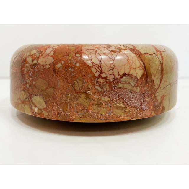 Mid 20th Century Mid-Century Roberto Arioli for Gabbianelli Carved Marble Bowl, Signed For Sale - Image 5 of 8