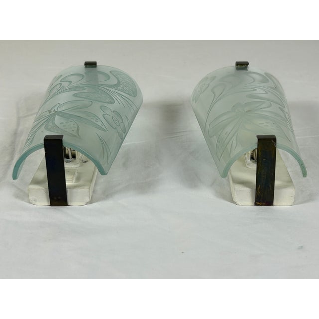 Metal Wall Lamps by Pietro Chiesa for Fontana Arte, 1950s, Set of 2 For Sale - Image 7 of 15