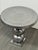 Industrial Sculptural Stacked-Sphere Metal Pedestal Side Table For Sale - Image 3 of 12