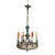 Antique Classical Arts & Crafts Leaded Glass 8-Light Chandelier C1920 For Sale
