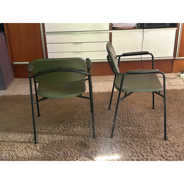 Mid-Century Modern Armchairs Coraline Model b Eugen Schmidt for Airborn, 1960, Set of 2 For Sale - Image 3 of 11