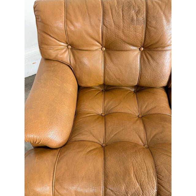 1970s Vintage 1970s Buffalo Leather Attributed to Arne Norell "Mexico" Sofa For Sale - Image 5 of 18