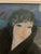 Bruno Paoli "Miriam" Original Italian Modern Figurative Portrait, 20th Century Florence Italy Fine Art Painting, Oil on Canvas, 30.5x20" For Sale - Image 4 of 9