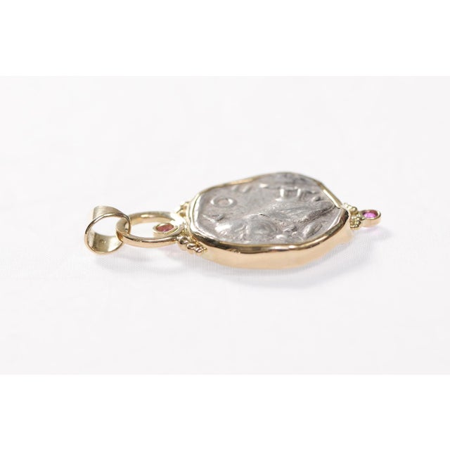 Athena Pendant W/ Pink Sapphires & 18k Trim For Sale - Image 9 of 13