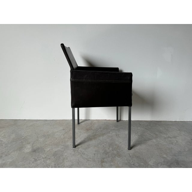 Karl-Friedrich Förster Brown Leather "Texas" Desk / Accent Chair For Sale - Image 4 of 12