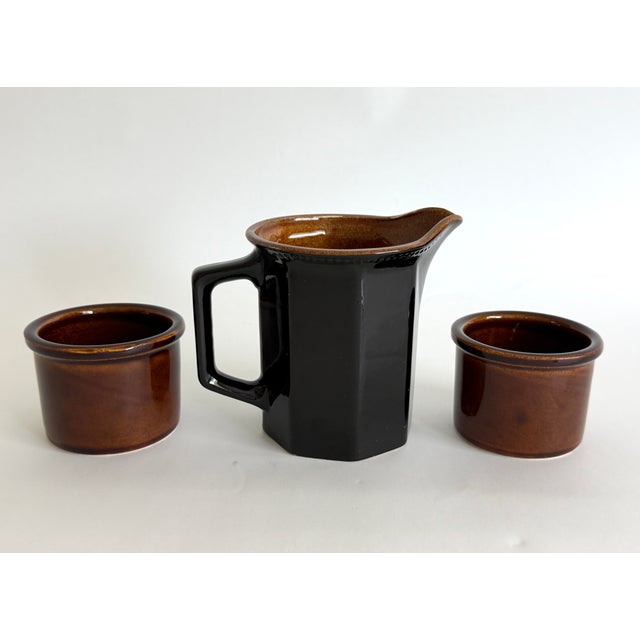 English Studio Pottery Pitcher and Bowls - Set of 3 For Sale In Los Angeles - Image 6 of 6