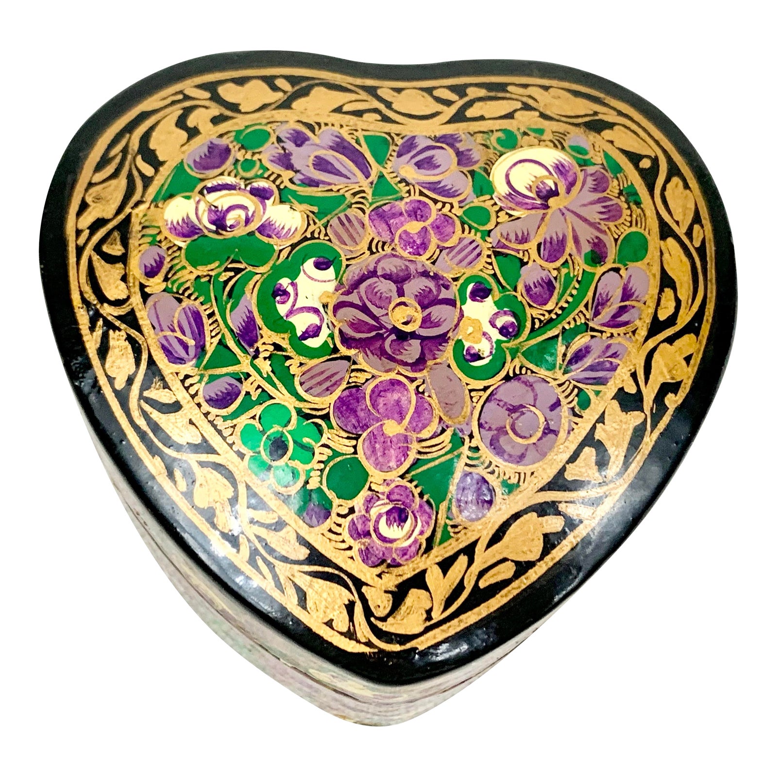 Vintage PapierMâché Heart Box Chairish